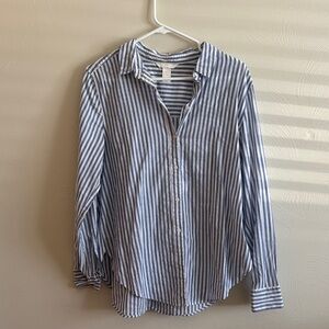 Blue Striped button down shirt
